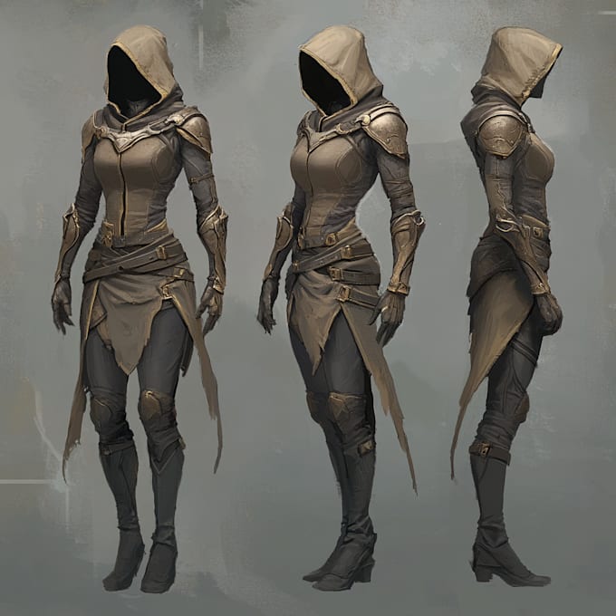 dnd style character art and game character art