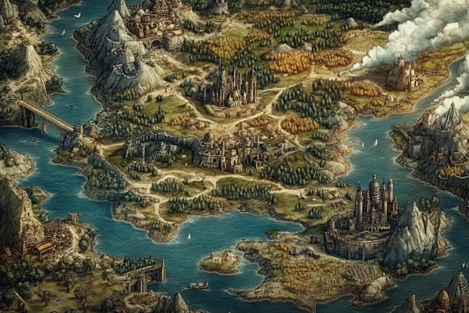 create a fantasy map for you