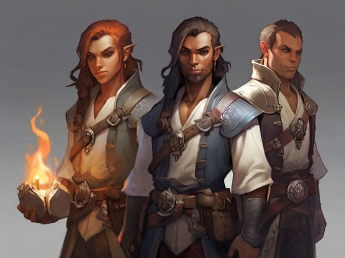 do character art, dnd, and game art