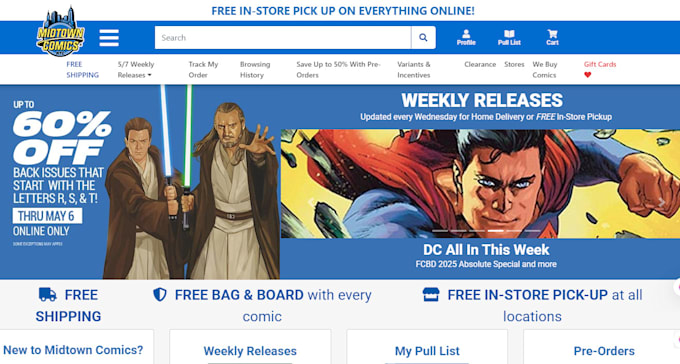design profitable comics shopify store entertainment store comics website
