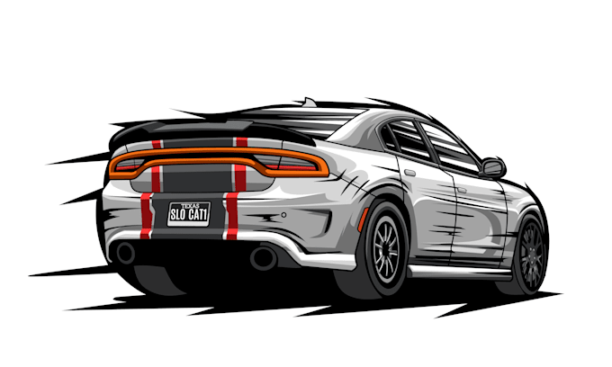 draw car vector illustration from photo
