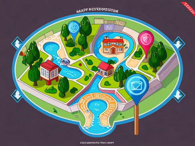draw vector map in illustrator