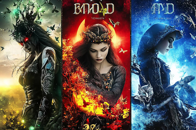 make fantasy book cover, paperback cover