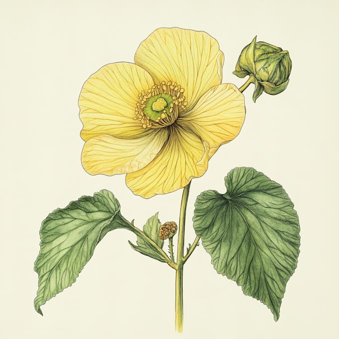 create a botanical watercolor illustration