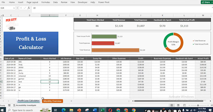 create excel spreadsheet, formatting and data cleaning