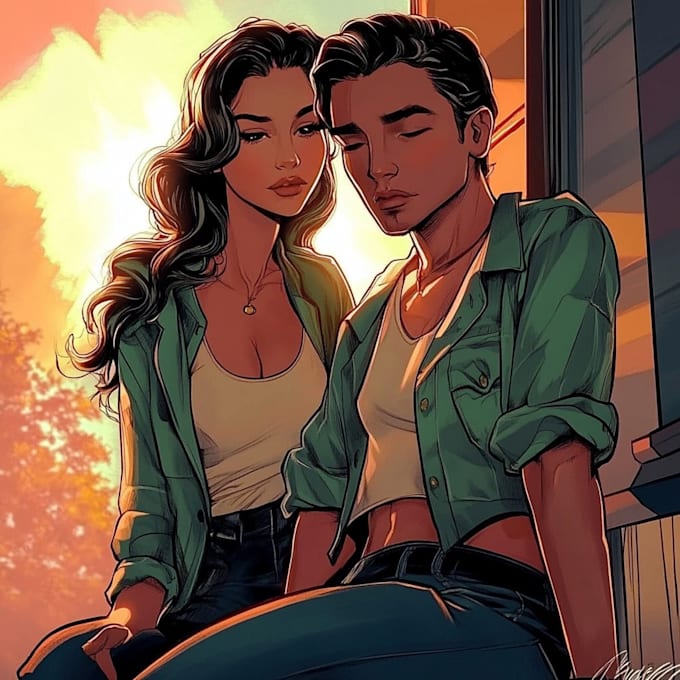 do comic book illustration for your comic or webtoon