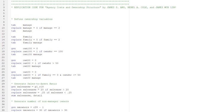 replicate journal papers using stata software