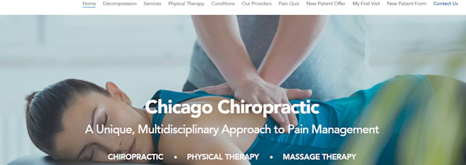design a responsive chiropractic website or landing page in wordpress