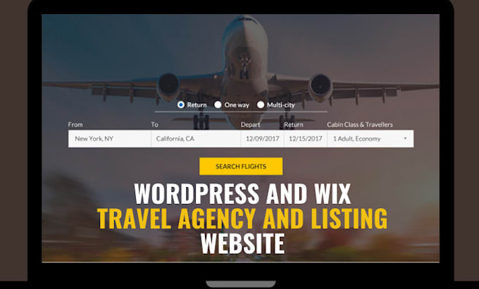 build dynamic travel agency wordpress website travel agency website wix website