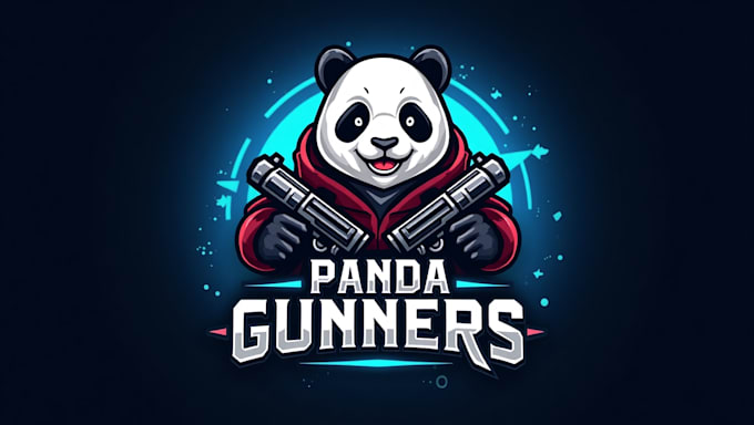 do panda gunners esport mascot logo design