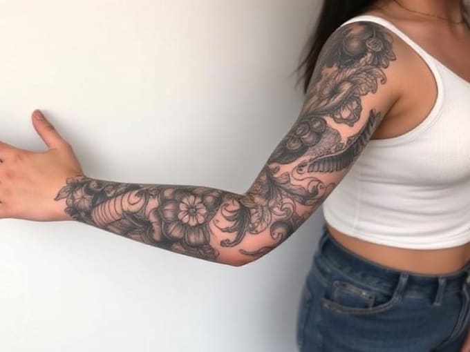 create custom tattoo design, tattoo sleeve