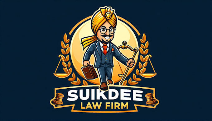 do sukhdeep law firm mascot logo design