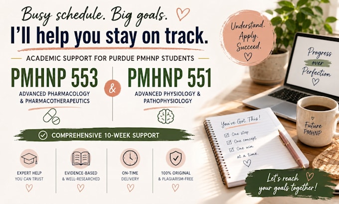 do pmhnp 553, 551 nursing purdue for 10 weeks