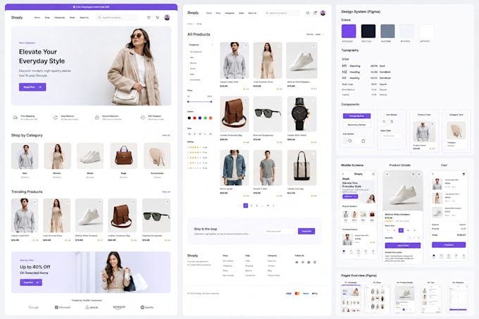 create custom website with morden UI and UX
