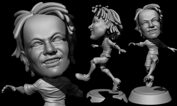 sculpt 3d boobled head, 3d head 3d bust, 3d face, 3d full bodymodel 3d printing