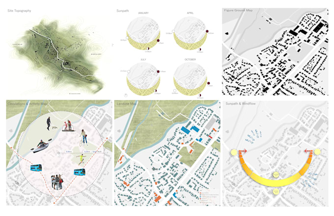 do architectural site analysis, mapping and masterplan