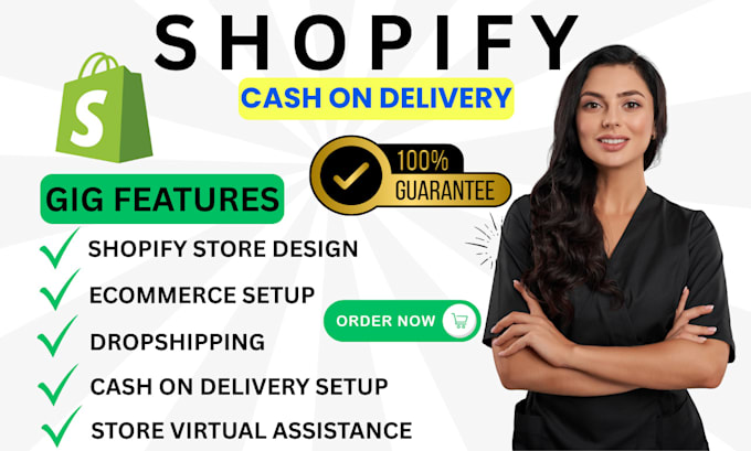 design responsive shopify cash on delivery dropshipping seo store webiste design