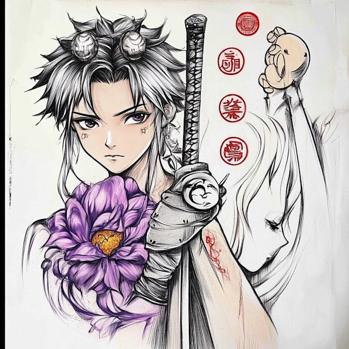 create a tattoo design of tattoo sleeve