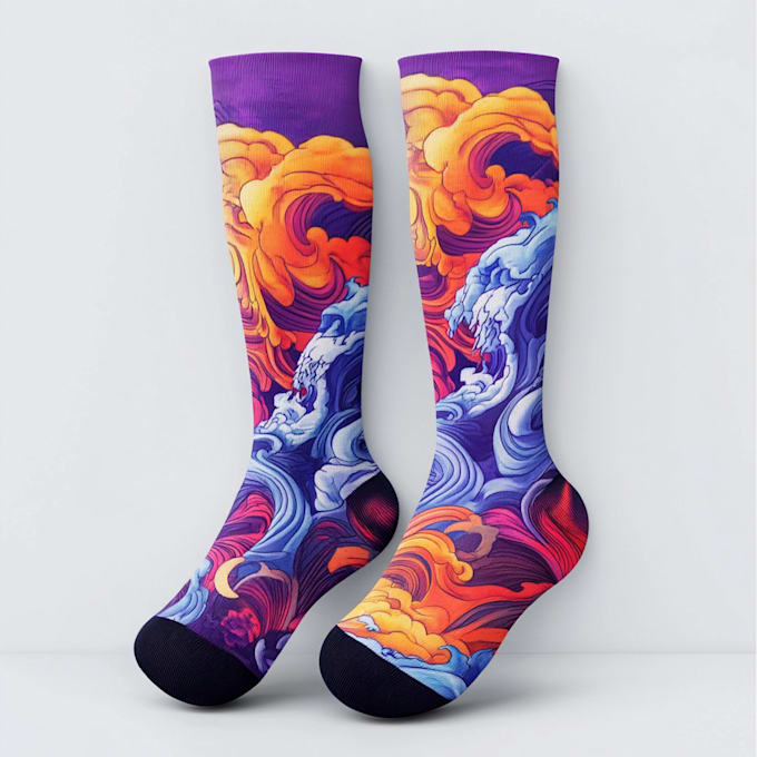 custom art and patterned socks for you