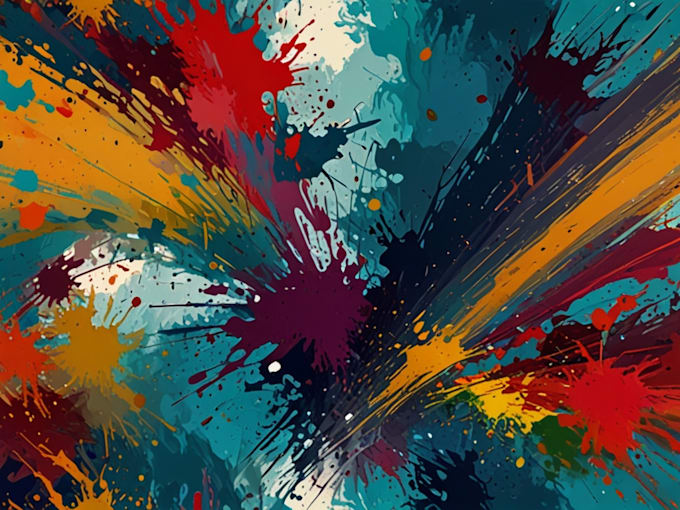 paint digital professional abstract art by hand