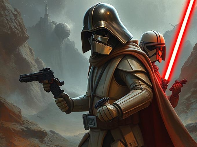 draw your star wars sci fi character art