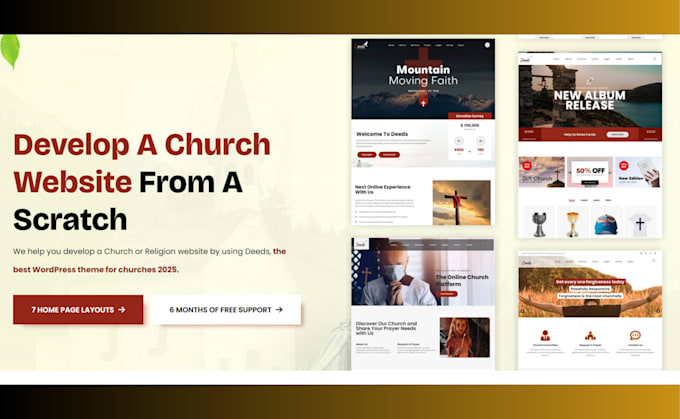 design author website, church website, christian, ministry and donation website