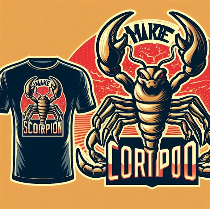 make mascot t shirt scorpion logo