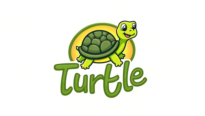 design awesome sea turtle mascot logo with express delivery