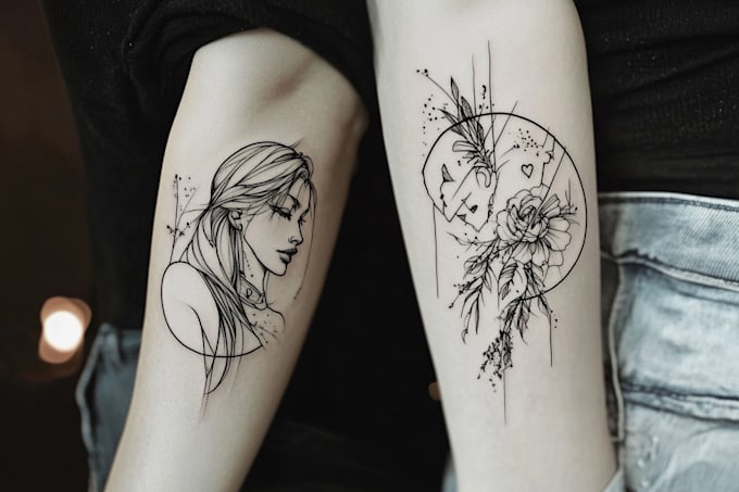 draw a custom tattoo design, tattoo sleeve