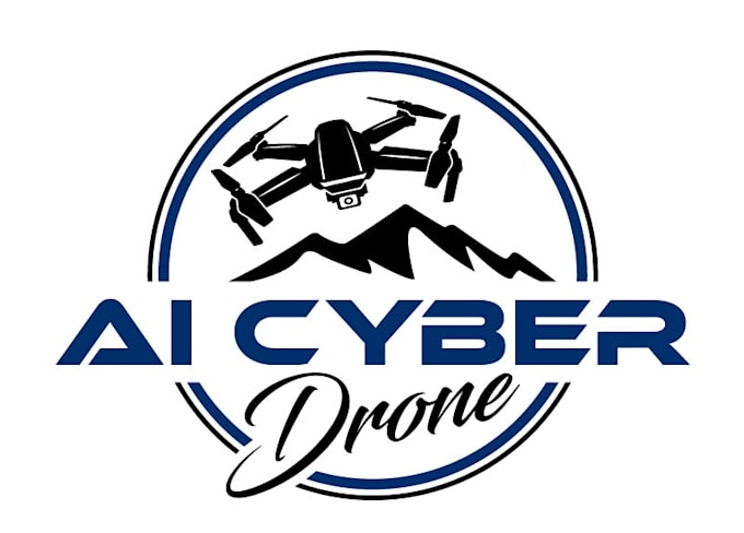 do aesthetic beautiful cyber drone logo design