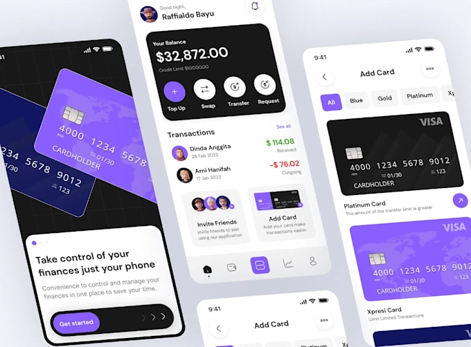 develop fintech app, payment app, crypto wallet app, neobank app, loan app
