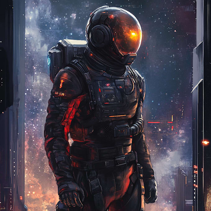 Create a sci fi character art illustration for you by Cooper215 | Fiverr