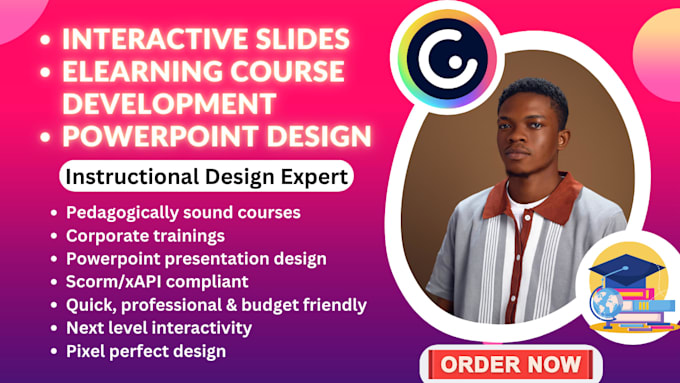 do powerpoint design, presentation slides, online course, genially slides n game
