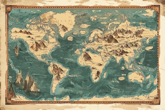 make unique hand drawn map vector illustration