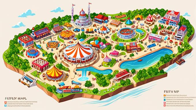 design vector map, city map, site map, travel map, event map design
