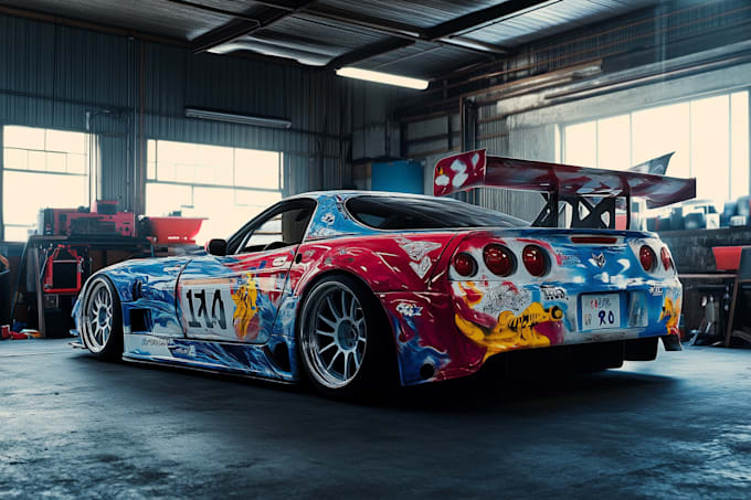 paint a car wrap design and vehicle wrap design