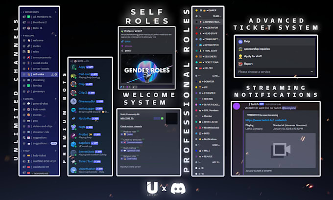 do custom discord server for u
