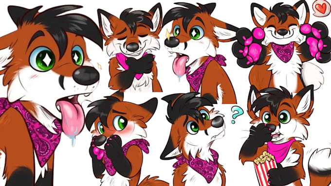 draw furry telegram stickers, nsfw furry stickers, furry ref sheet, discord gif