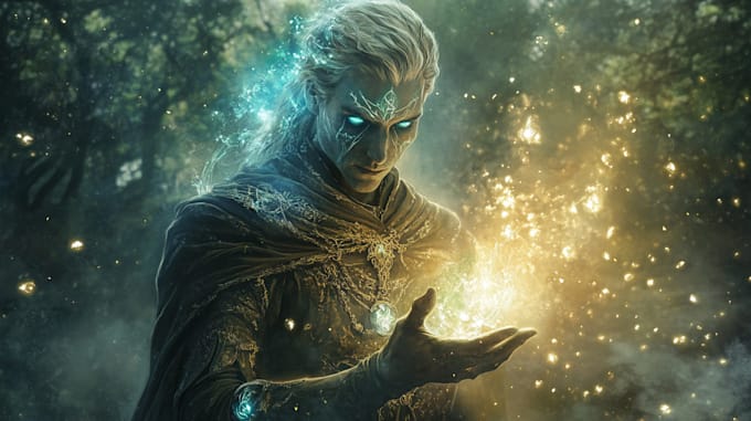 create artistic fantasy book cover design