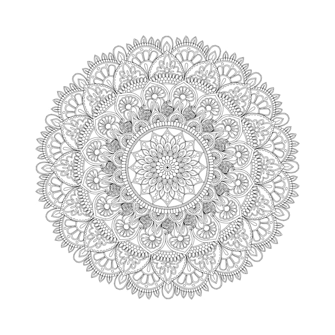 draw amazing big round mandala art just 5 dollar
