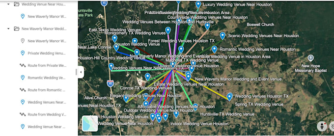 build driving directions and google mymaps