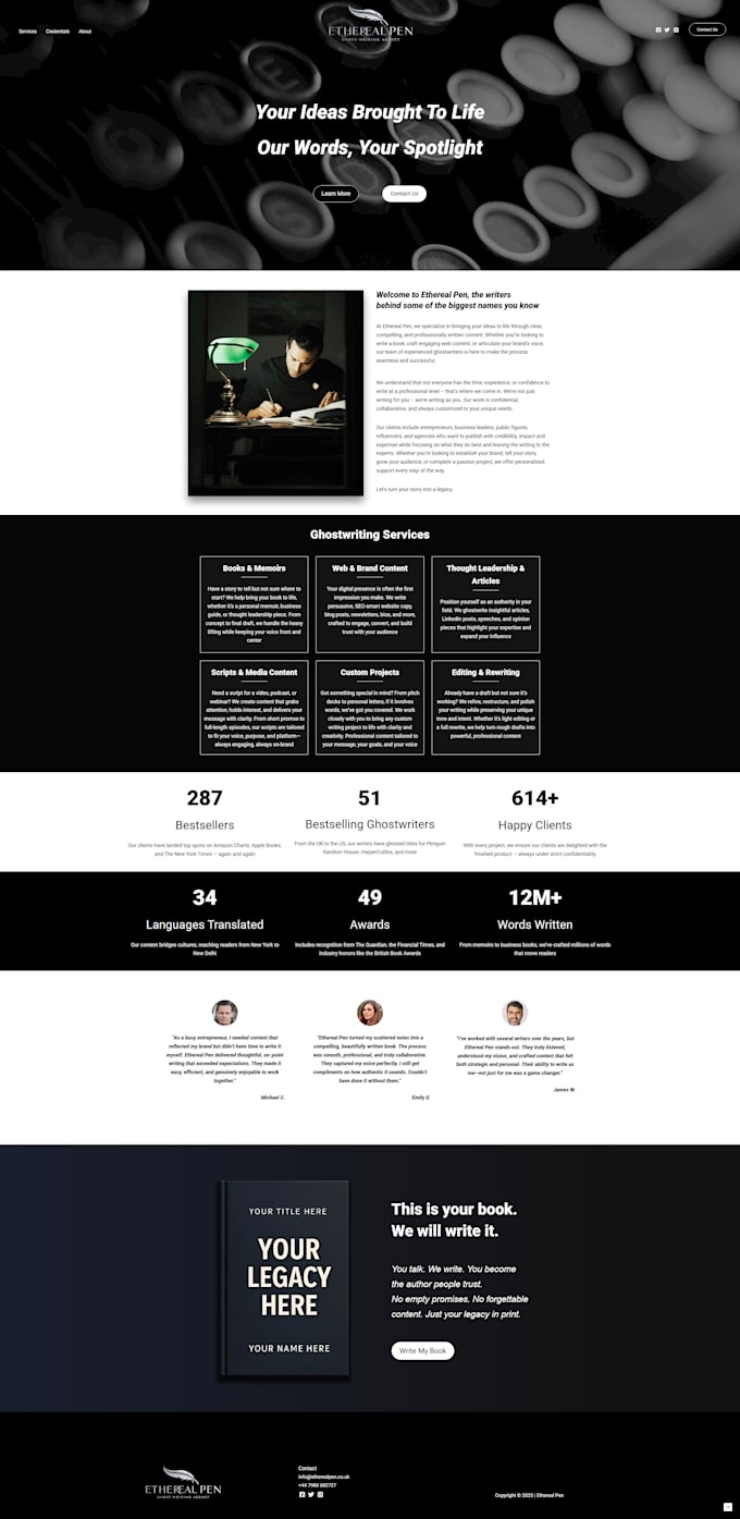 create a wordpress website with free competitor analysis, revisions and support