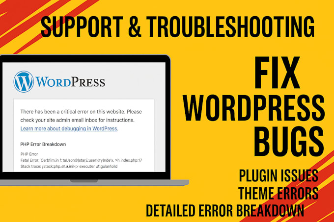 fix wordpress critical errors, woocommerce bug, checkout, php error in 24hr