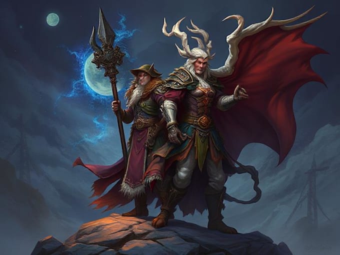 create a dnd art and d and d character for you