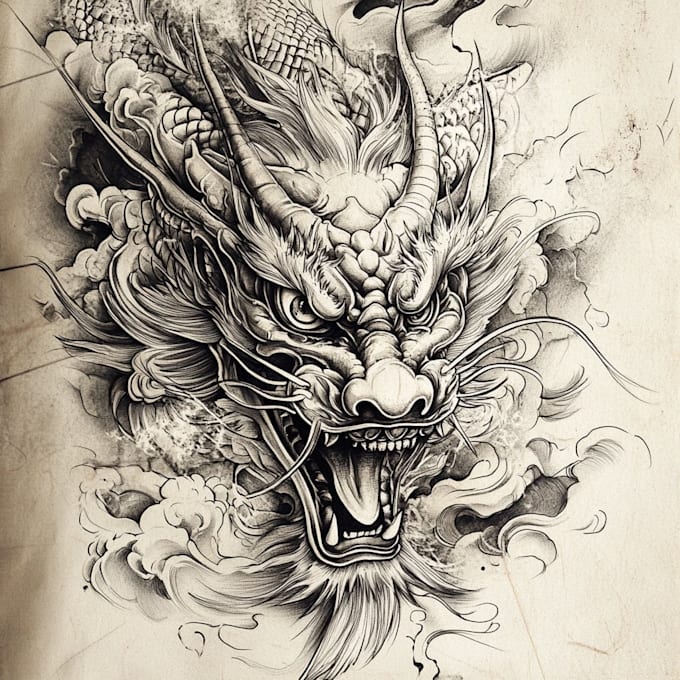 draw amazing japanese oriental tatto