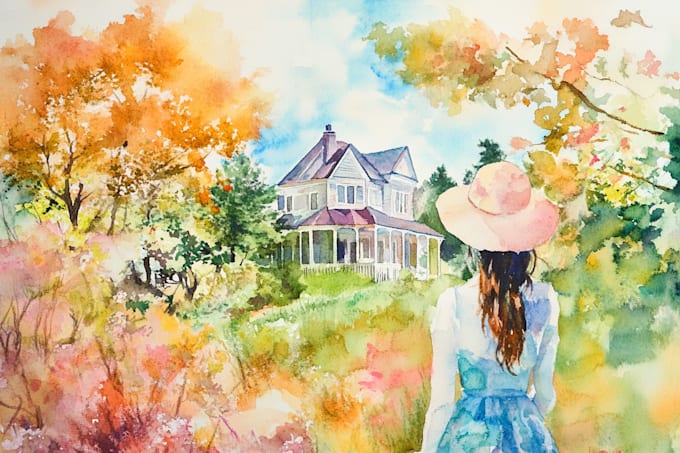 make an architectural digital marker or watercolor sketches