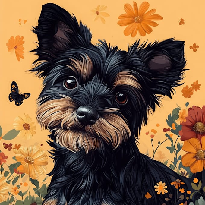 draw pet portrait, dog portrait, cat portrait