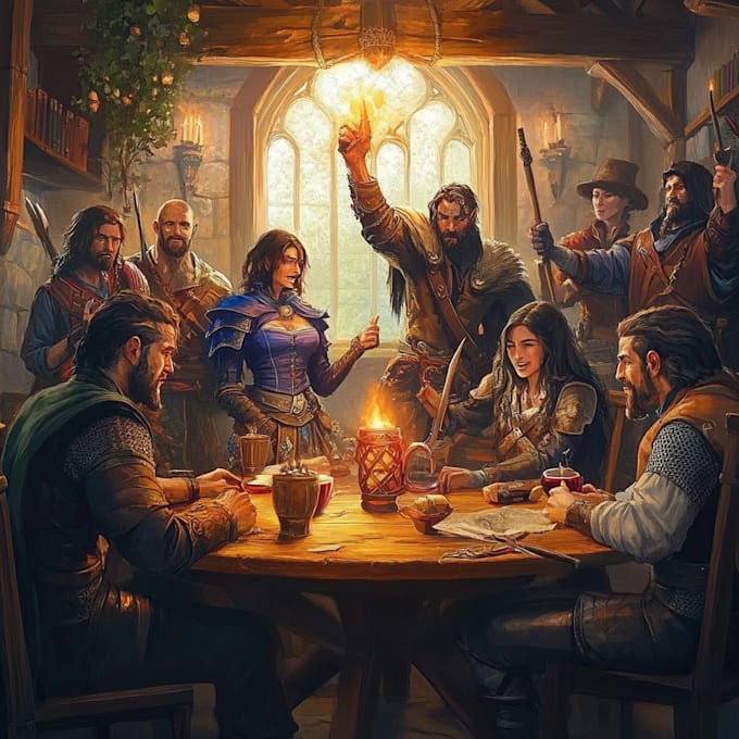 draw fantasy character, monster, humanoid, dnd or similar