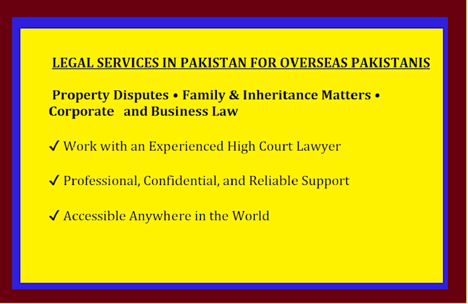 be your online lawyer in pakistan