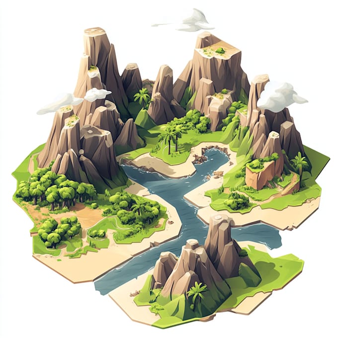 Make a unique vector or isometric map by Kaczass | Fiverr